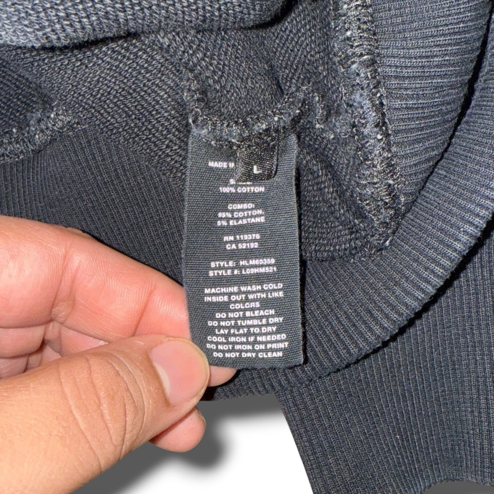 HELMUT LANG Hoodie Large Core Logo Capsule Relaxed Fit Pullover Sweatshirt - Picture 5 of 6